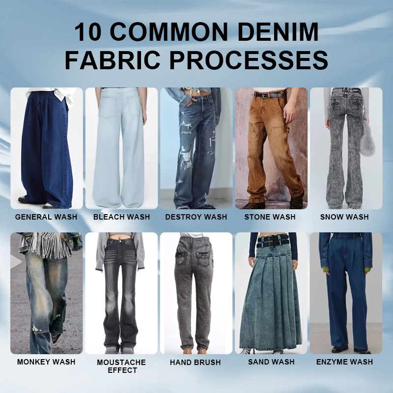 DiZNEW Two Custom Jeans Set Washed Printed Denim Jacket Set Jeans Set Clothes Men Jeans