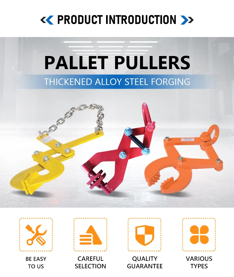 Industrial Wood Pallet Pullers Slip Sheet Puller Manual Pallet Strap