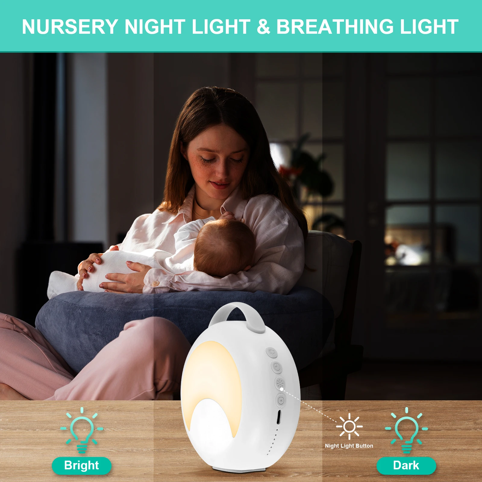 Portable White Noise Machine White Noise Night Light Portable Travel ...