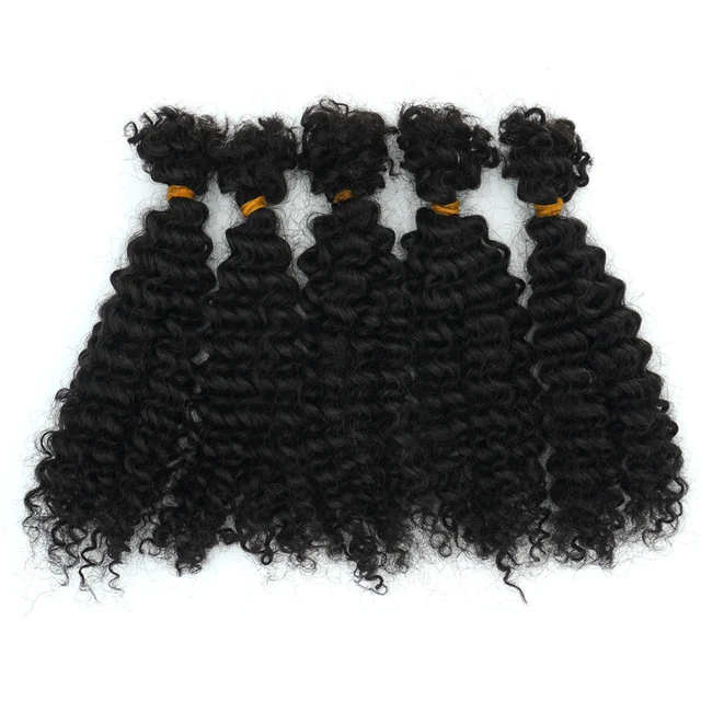 KAMA Afro Kinky Curly Deep Curly Hair Weave 100% Human Hair Bulk Bundles Wholesale Price Wavy Bundle for Braiding