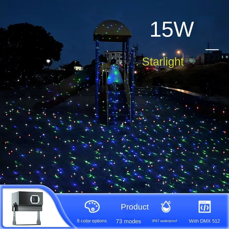 RGBW Colorful Led Tree Light DMX512 Dynamic Firefly Starry Sky Laser Projection Lamp Outdoor Garden Landscape Atmosphere Lights