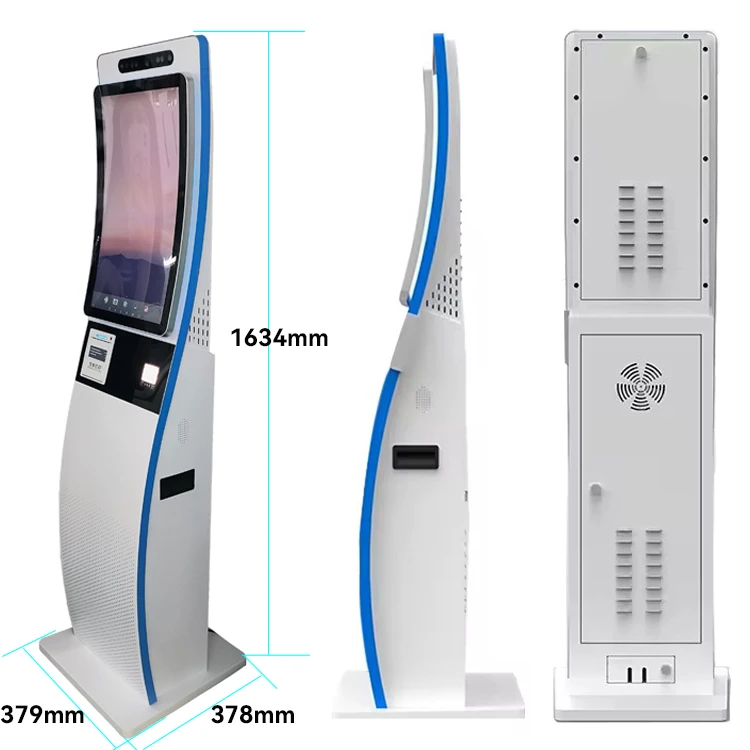 Full Viewing Angle Surved Self Service Payment Crtly Ncr Atm Pos Coin Bill Kiosk Machine Atm Deposit Cash Dispenser Machine