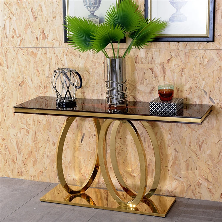 Living Room Furniture Gold Hallway Console Table Luxury Mirror Console Table Modern Console