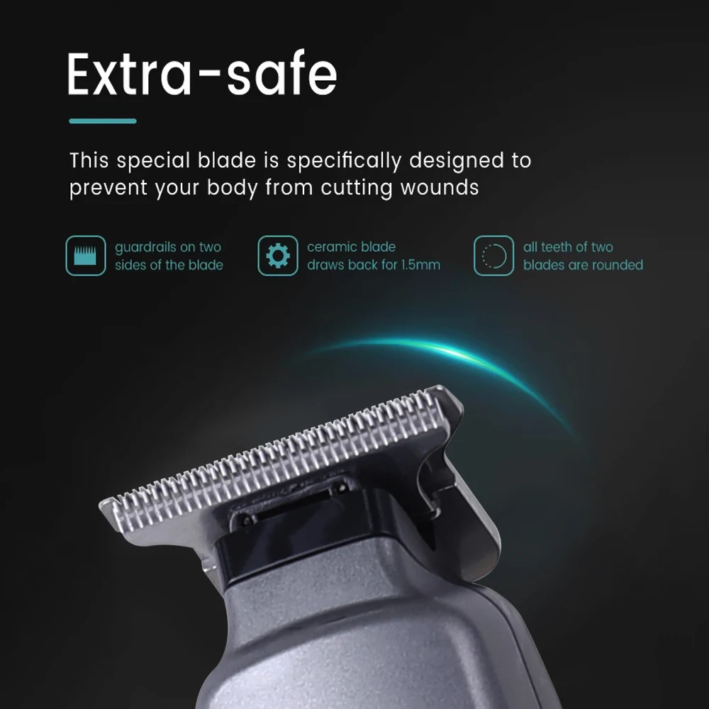 Professional Cutting Shaving Machine With Digital Display Cordless Rechargeable Hair Trimmer for Men Barber Shop Supplies