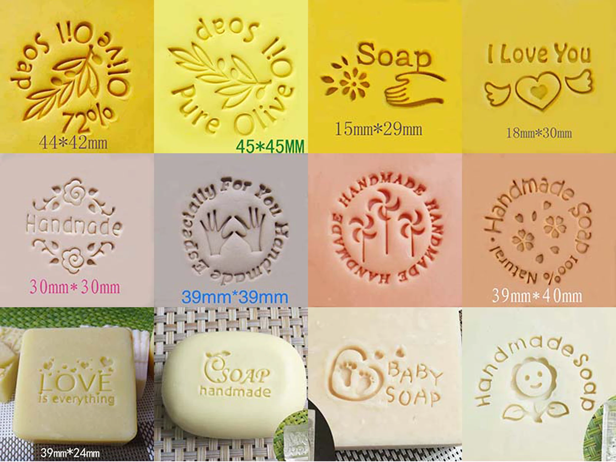 Natural soap stamp