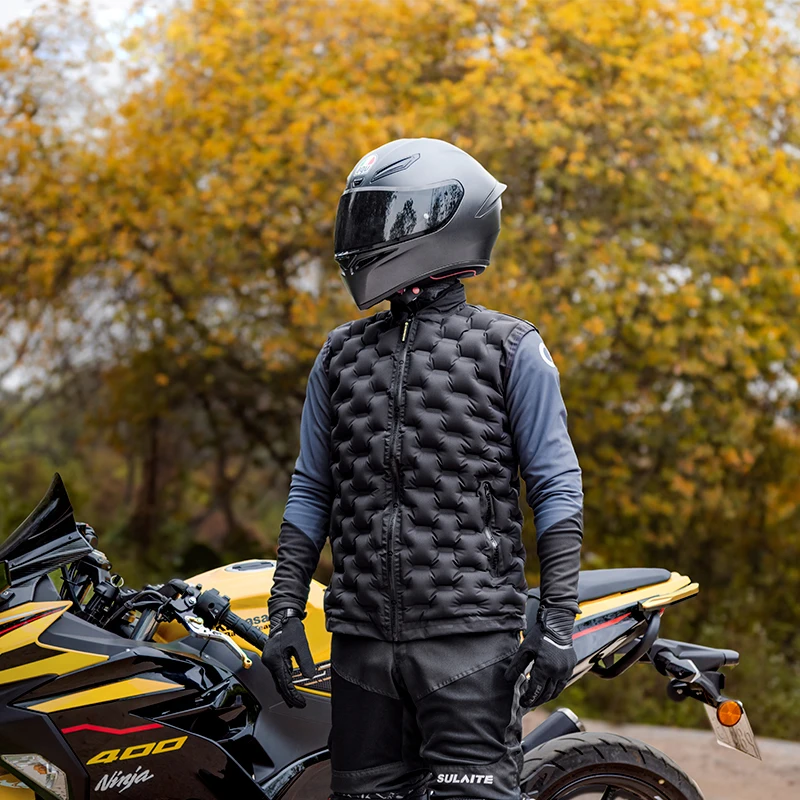 Motorcycle Winter Inflatable Riding Suit Locomotive Warm