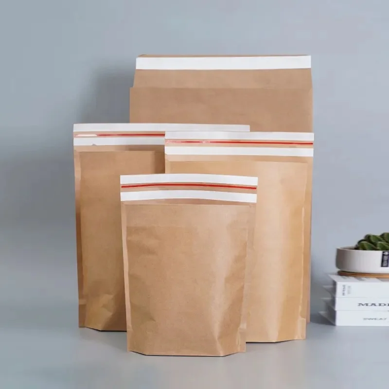 Kraft Paper Poly Envelopes Mailer Self Seal Recyclable/Reusable Packaging Kraft Paper Envelopes Mailing for T-shirt Clothing Bag