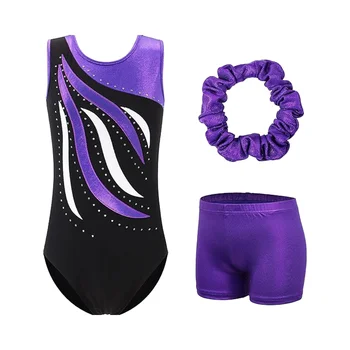 Popular Design OEM Custom Sublimated Printing Performance Wear Girls black Gymnastics & Ballet Leotards