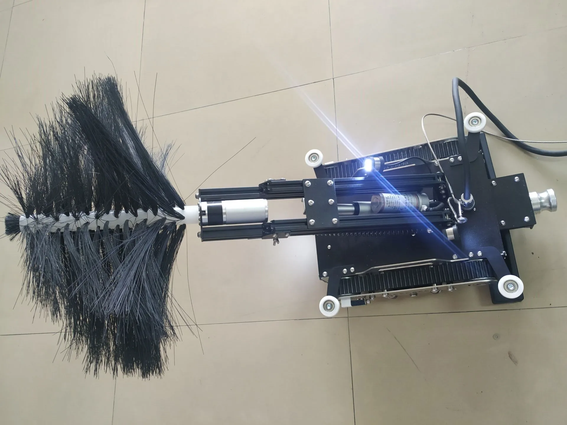 Ventilation Pipe Cleaning Robot Rotobrush Air Duct Machine