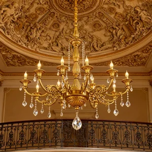 Custom-designed High-end Lighting Fixtures Luxury Crystal Chandeliers Copper Material Manufacturer Custom Chandeliers