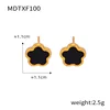 F100- Gold black earrings