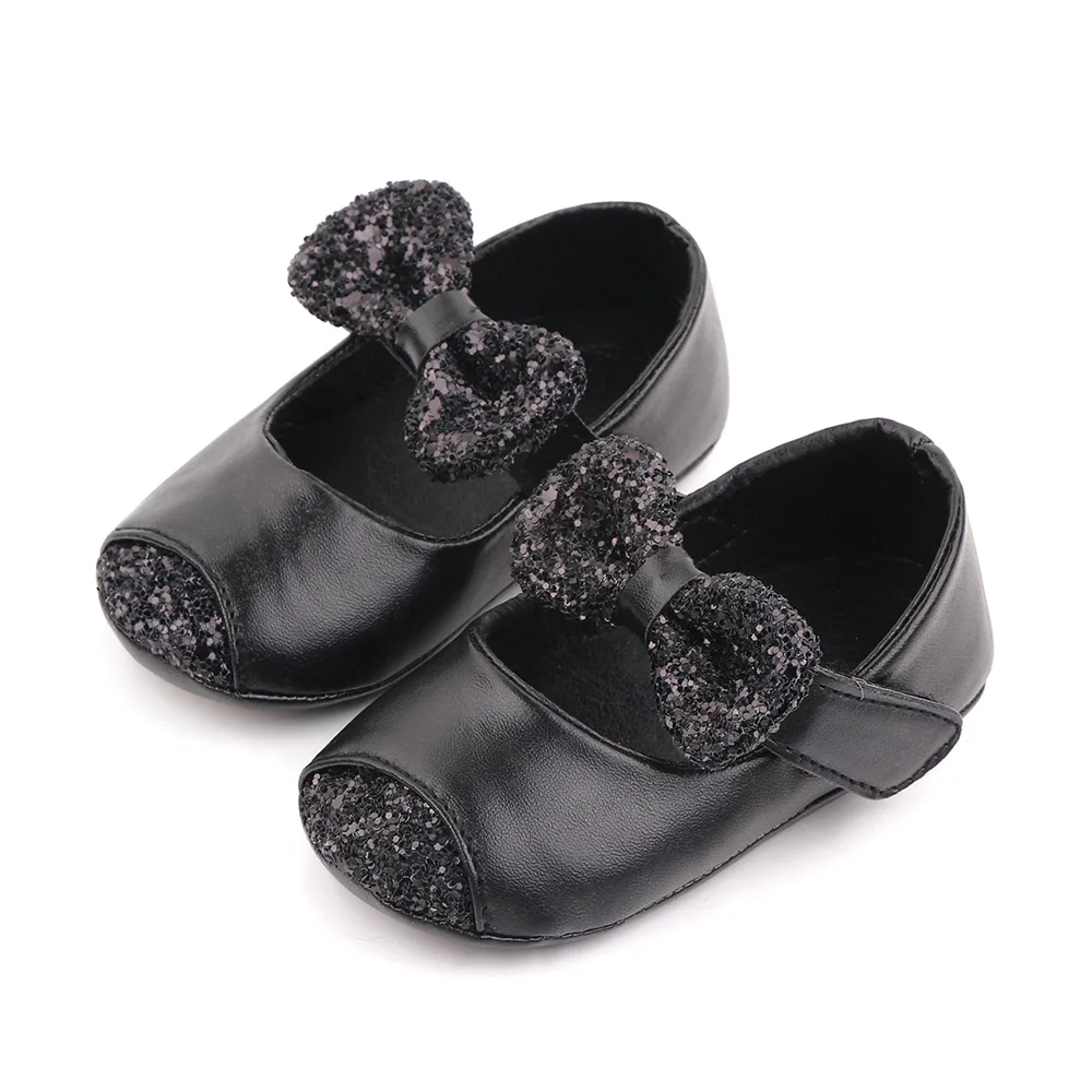 0-1 Year Old Baby Shoes Fancy Bling Bow Knot Rubber Sole Princess Shoes Newborn Toddler Shoes 2025 supplier