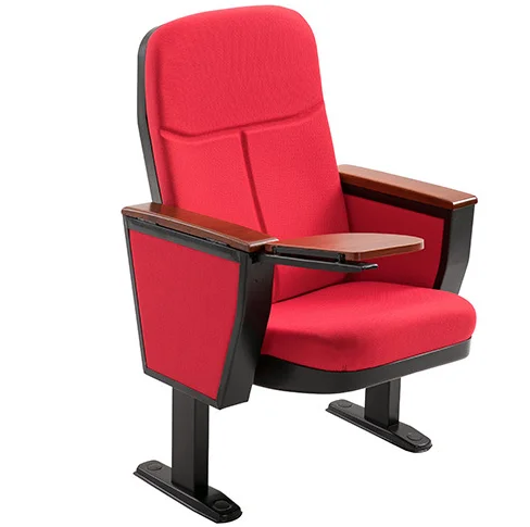 ZOIFUN Free Design Amphitheater Lecture Hall Seat Plastic Cinema Theater Furniture Church Auditorium Chair With Writing Tablet