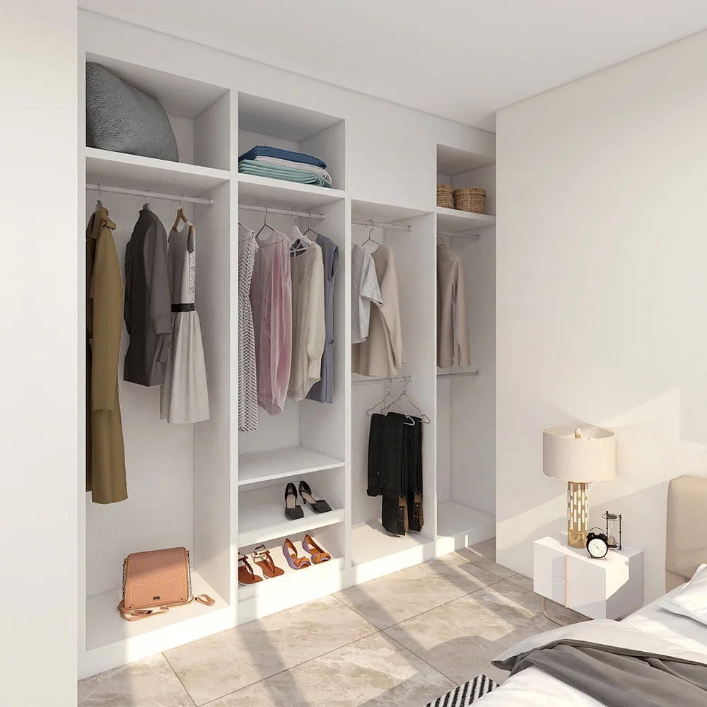 PA индивидуальный дизайн одежды, открытый самодельный шкаф для спальни