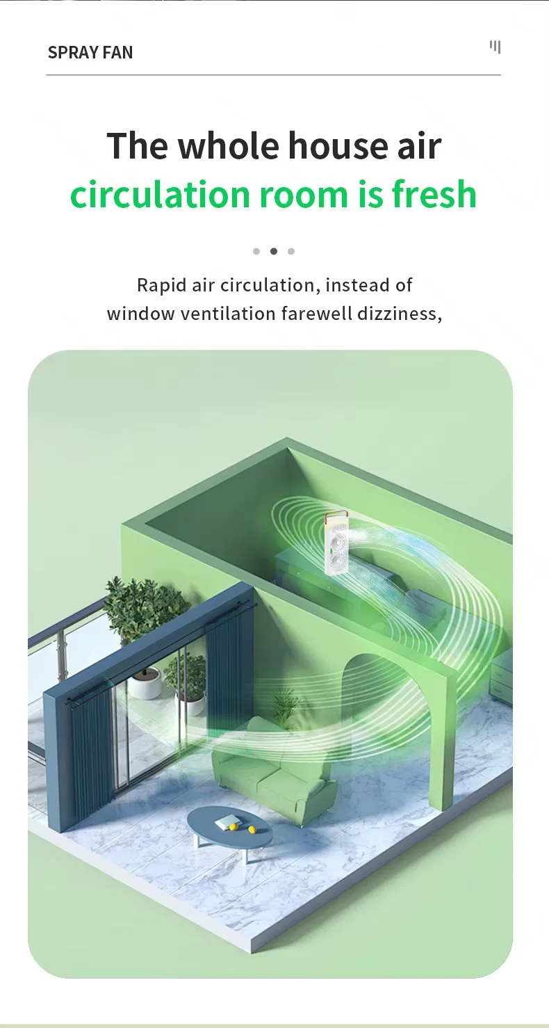 Tragbarer Mini Tischventilator Mit Luftbefeuchter Für Zuhause_voghion.com
