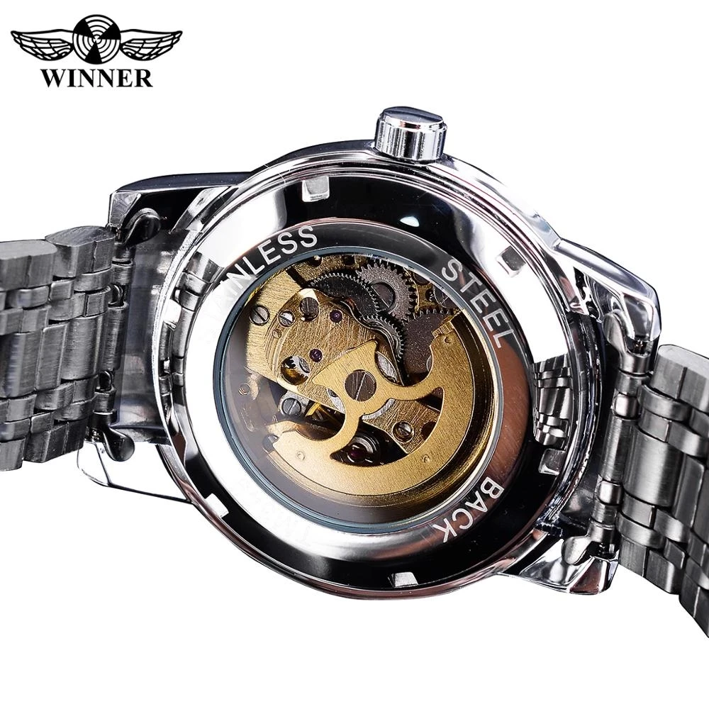 WINNER Orologio automatico milare classico da uomo Quadrante luminoso WINNER Orologio automatico milare classico da uomo Quadrante luminoso