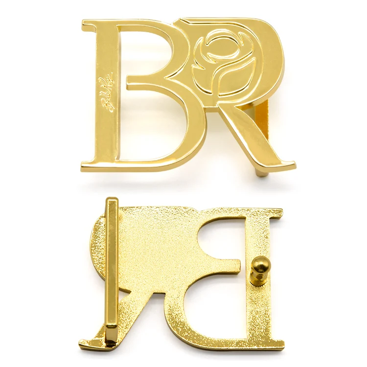 Заводская изготовленная на заказ Золотая никелированная Мужская металлическая пряжка с