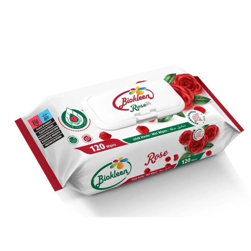 Biokleen Custom Free Sample 120PCS Rose Olive Mint Raspberry Baby WET WIPES
