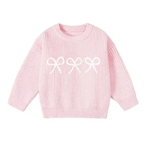 Toddler Girl Cute Chunky Knit Sweater Pullover Tops Fall Winter Made in China