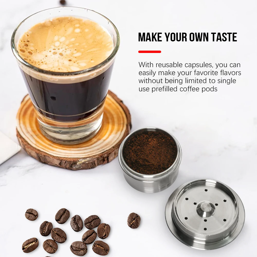 k fee system pods Hot Selling K-Fee Verismo ALDI Espresso Machine Compatible Eco-Friendly 1  Pod Wareset Refillable Coffee Filter Capsule Pods Set