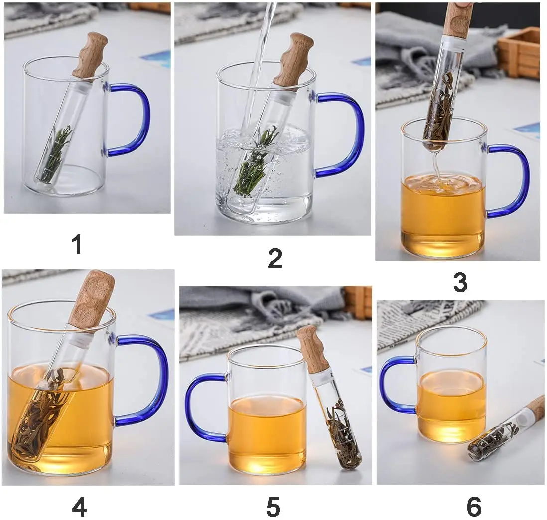 Clear Glass Tube Tea Strainer Reusable Tea Strainer For Loose Tea Buy