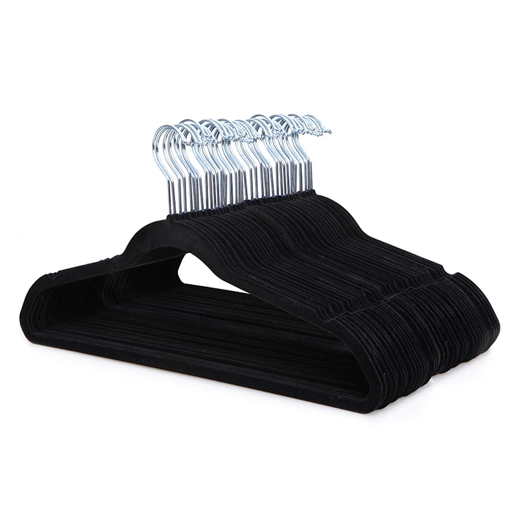 Heavy Duty Custom Coat Durable Clothes Hanger Non slip Clothing Velvet Hangers