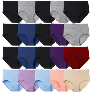 Custom Women's High Waisted Comfortable Underwear Soft Women Cotton Panties Ladies Underwear Panties