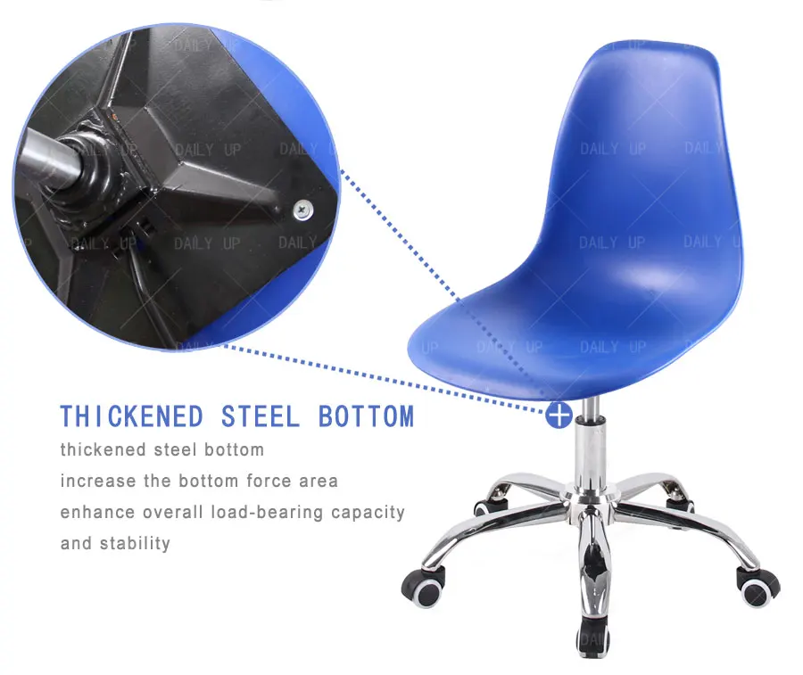 Stylish Swivel Office Chair With Wheels Adjustable And Ergonomic Barber Chair With Locking Caster For Dining And Visitor Leisure