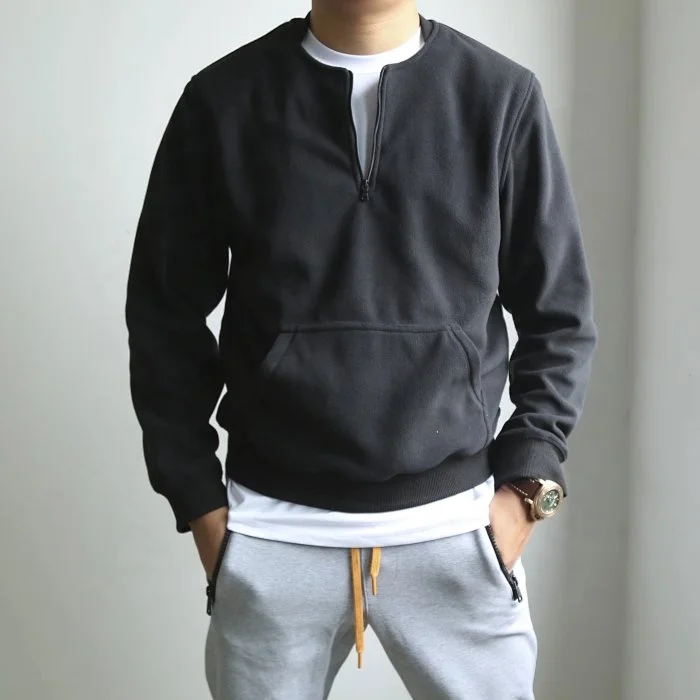 polyester quarter zip pullover