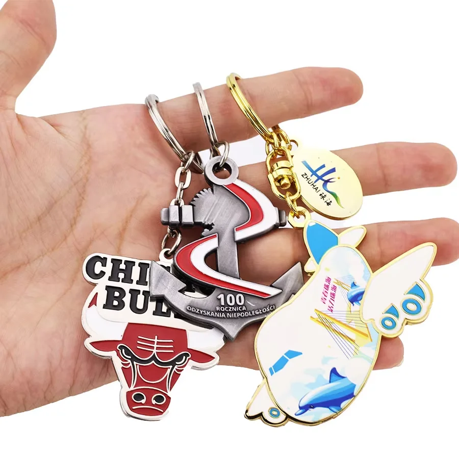 Custom Promotionele Metalen Sleutelhanger Ontwerp Uw Eigen Gepersonaliseerde Emaille Sleutelring Zakelijke Souvenirs Geschenken Carabiners Sleutelhanger