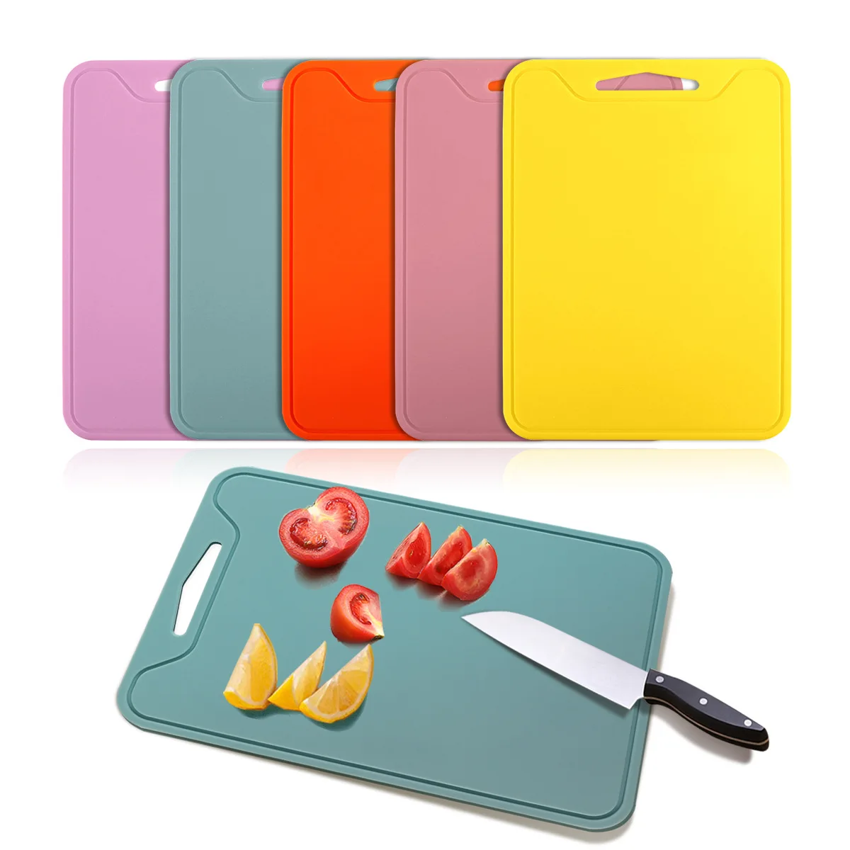 View of Silicone Cutting Boards For Kitchen - Chopping Board Mat Bpa Free Knife ...