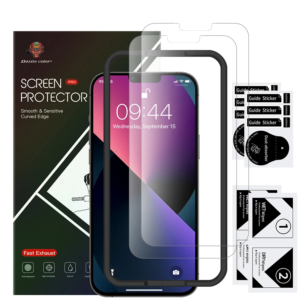 适用于iphone 13的亚马逊ebay高品质防指纹防爆对准工具手机玻璃屏幕保护器 Buy 对于iphone13电影 对于iphone13屏幕保护 膜 优质钢化玻璃屏幕保护膜