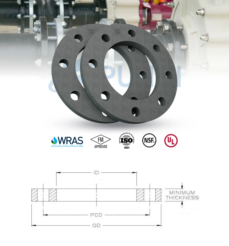 HDPE Flange Adaptor Backing Ring PP Coated - 3 Years Warranty