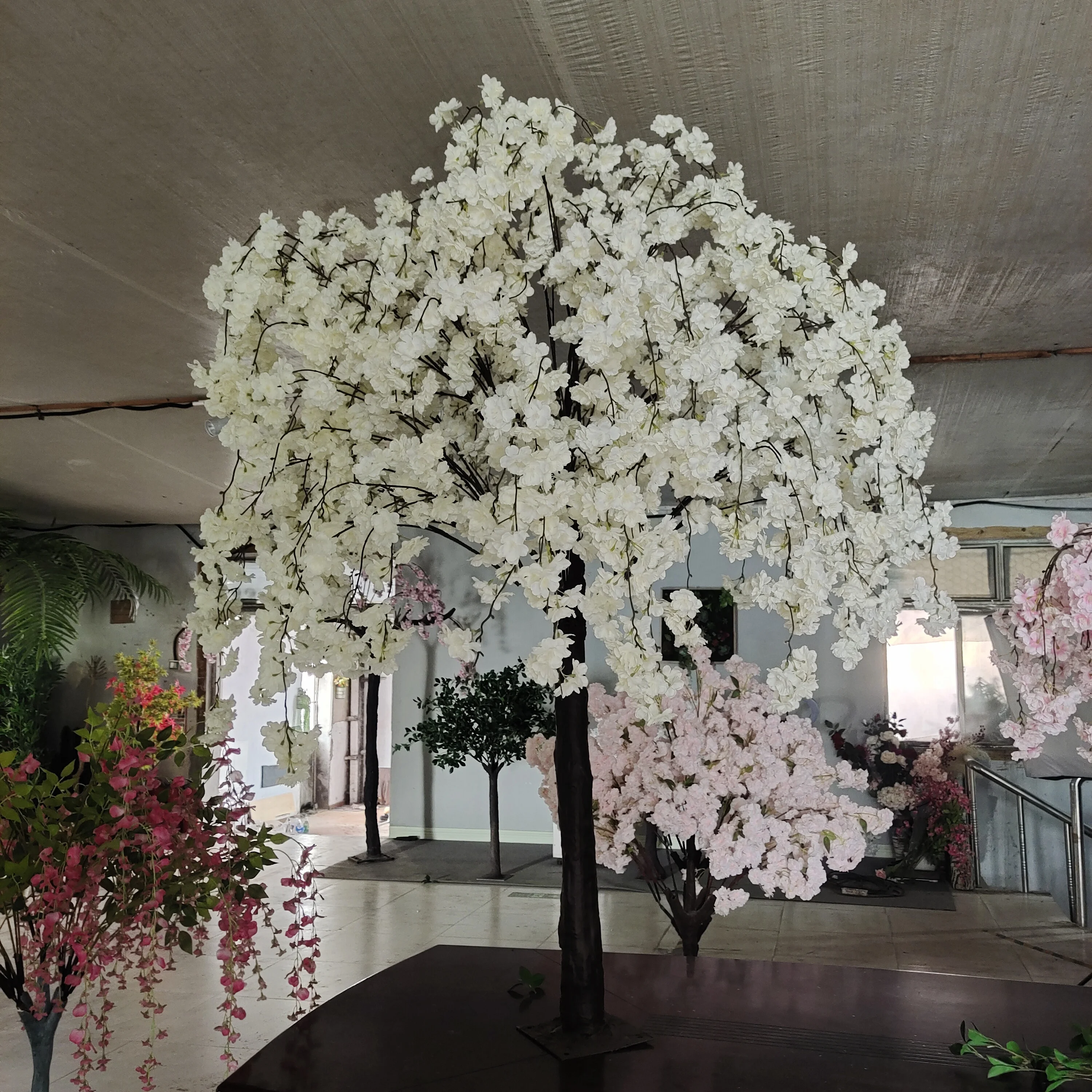 Albero Di Ciliegio Fiorito Artificiale - Decorazione Per Interni Ed Esterni - Casa, Ufficio, Matrimoni - Foto 3