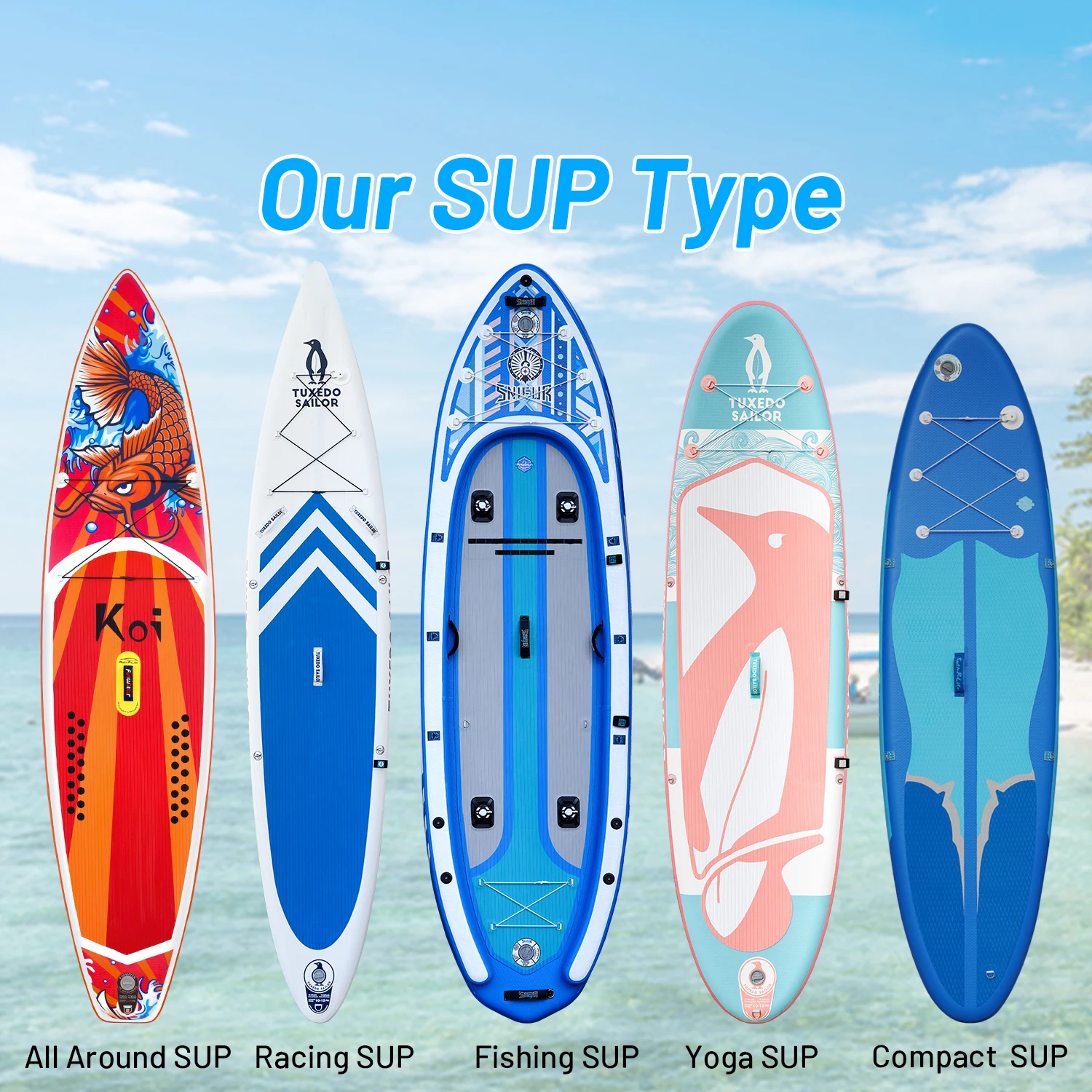 Tuxedo Sailor Inflatable Stand Up Paddle Board - 10'6" SUP With Full Accessories Kit - View #9