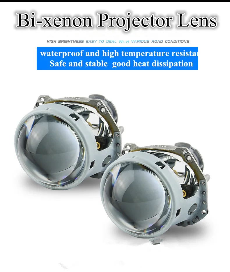 DAO New Aozoom Light Pattern D2H 55W Auto Bi Xenon HID Projector Lens Kit Car Headlight Projector Lamp 3.0 Inch 30000H