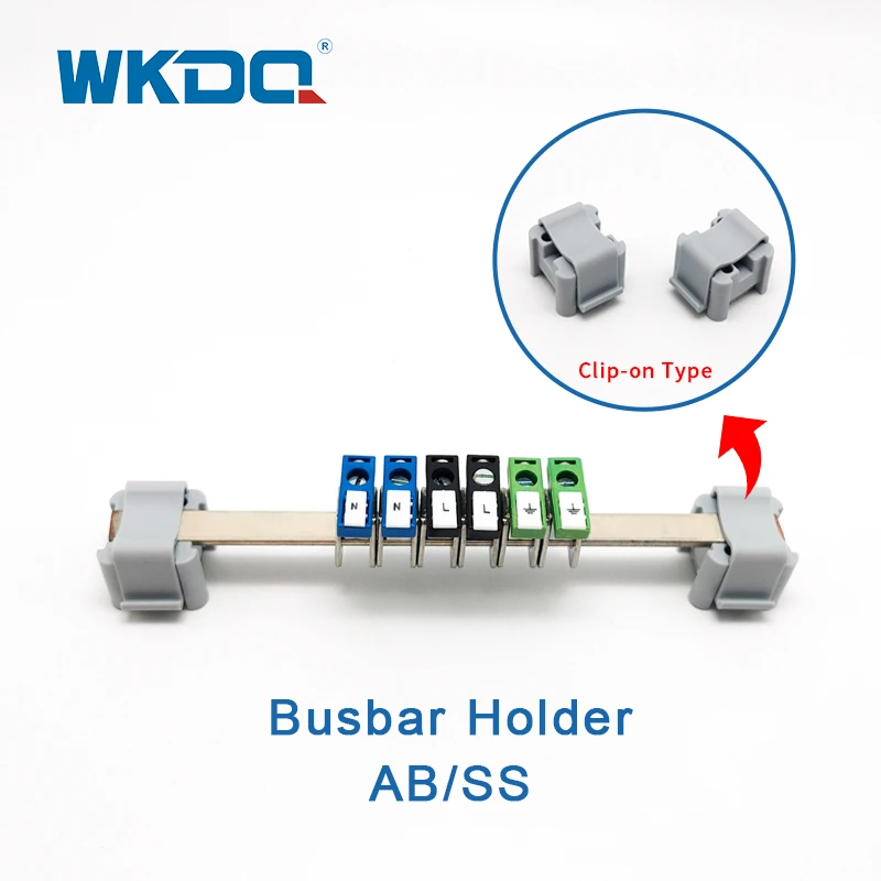 AB3/SS Triple Layers Holder for Busbar  3*10mm 6*6mm Busbar Holder Flame Resistant V0