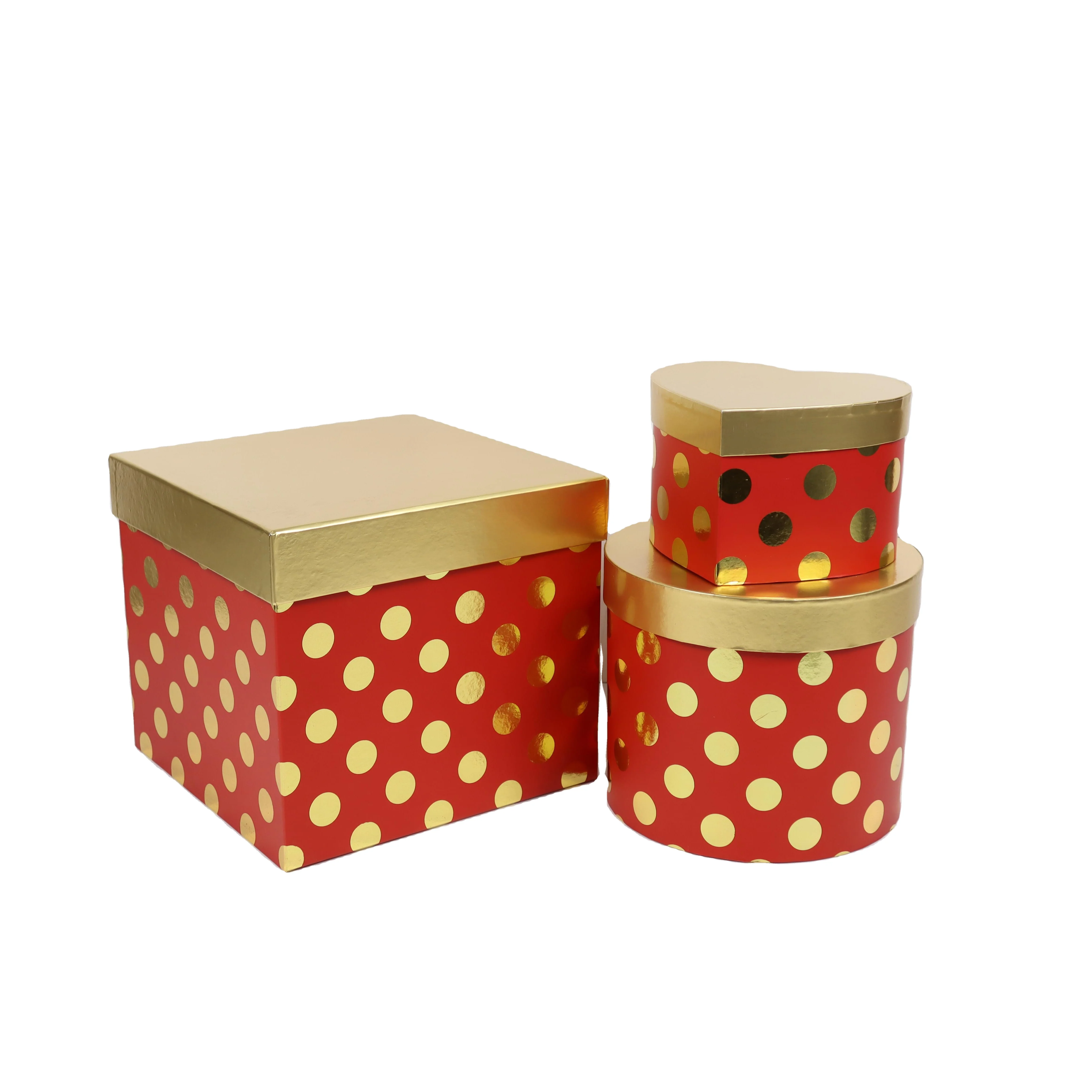 Custom Heart square Round Shaped Cardboard Gift Packaging Boxes Hat Box  Valentine's Day Wedding Party Decor Favor Box