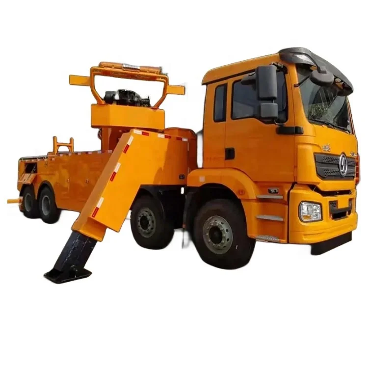 Shacman 8x4 Rescue Truck With Crane 75ton 80 Ton Heavy Duty Tow Wrecker ...