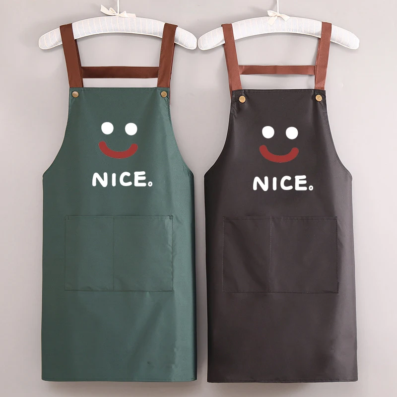 Tablier en coton durable avec bavoir pour coiffeurs, chefs, serveurs de cuisine, poches en toile imprimée avec logo personnalisé, étanche