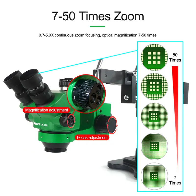 High Quality RELIFE RL-M3-STL2 7X-45X Stereo Binocular Microscope for Mobile Phone Repair