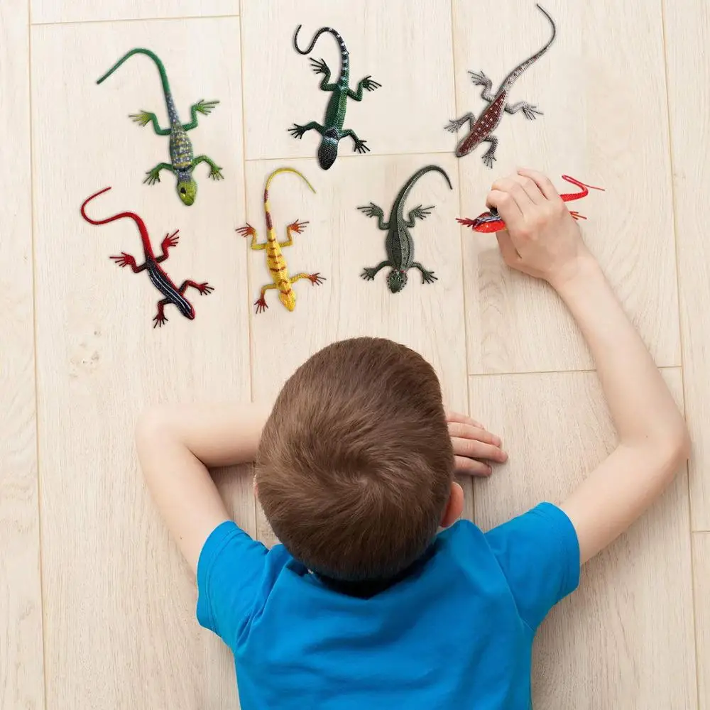 Lizard Toy Artificial Model Reptile Lizard Colorful Plastic Lizard Toys Action Figure Educational Toys for Kids Adults Gifts