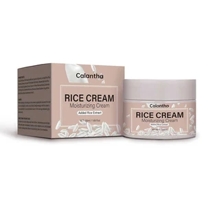 Natural Organic Rice Cream Facial Skin Care Collagen Vitamin C Infused Moisturizing Anti-Aging Cream for Acne Whitening