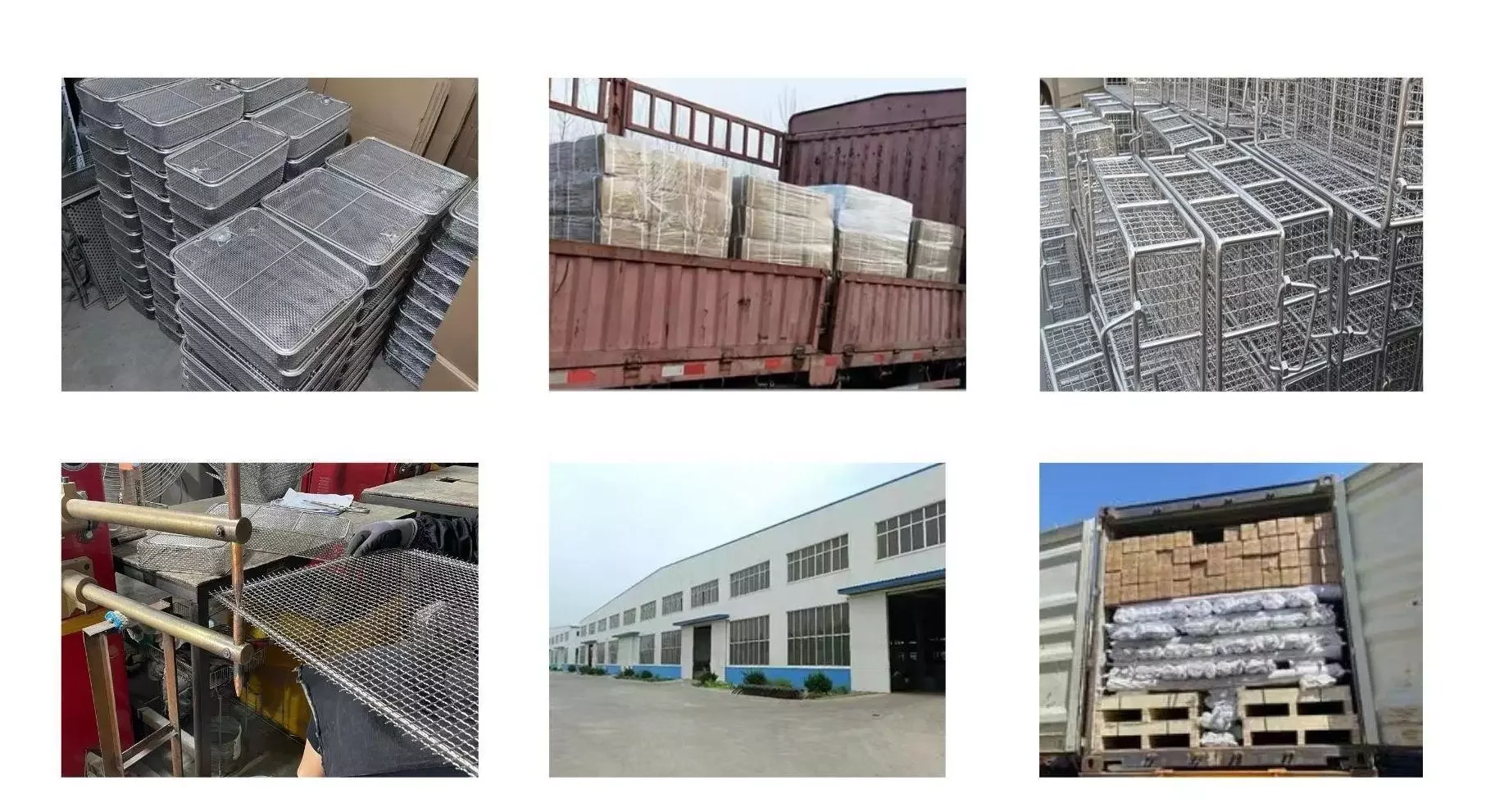 Factory Direct Rectangular Stainless Steel Wire Mesh Metal Basket Woven