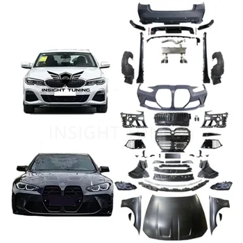 New Arrival 3 Series Front Bumper Head Light Side Skirt Grille Bodykit For Bmw G20 G28 Upgrade To M3 G80 Body Kit