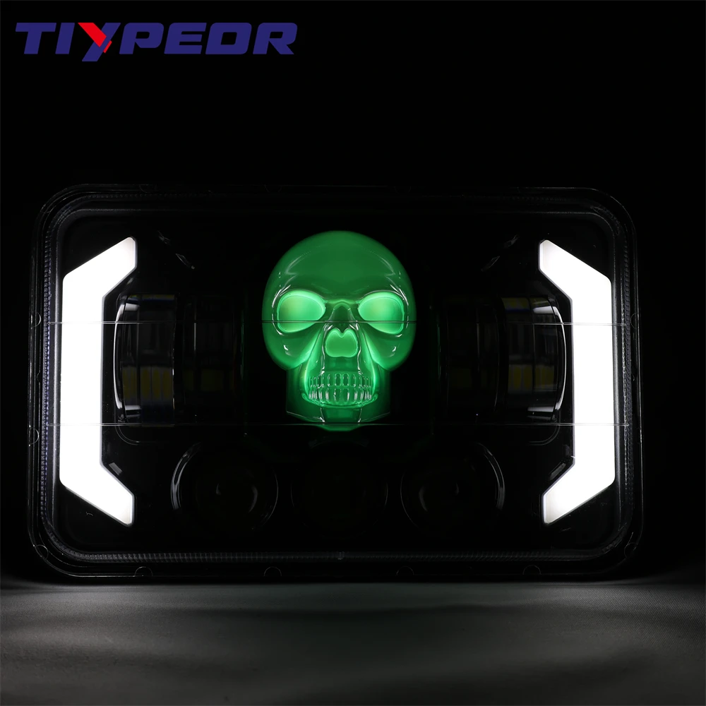product tiypeor 5 inch led headlight square led drl headlamp for jeep wrangler off road vehicle drl motorcycle car light-6