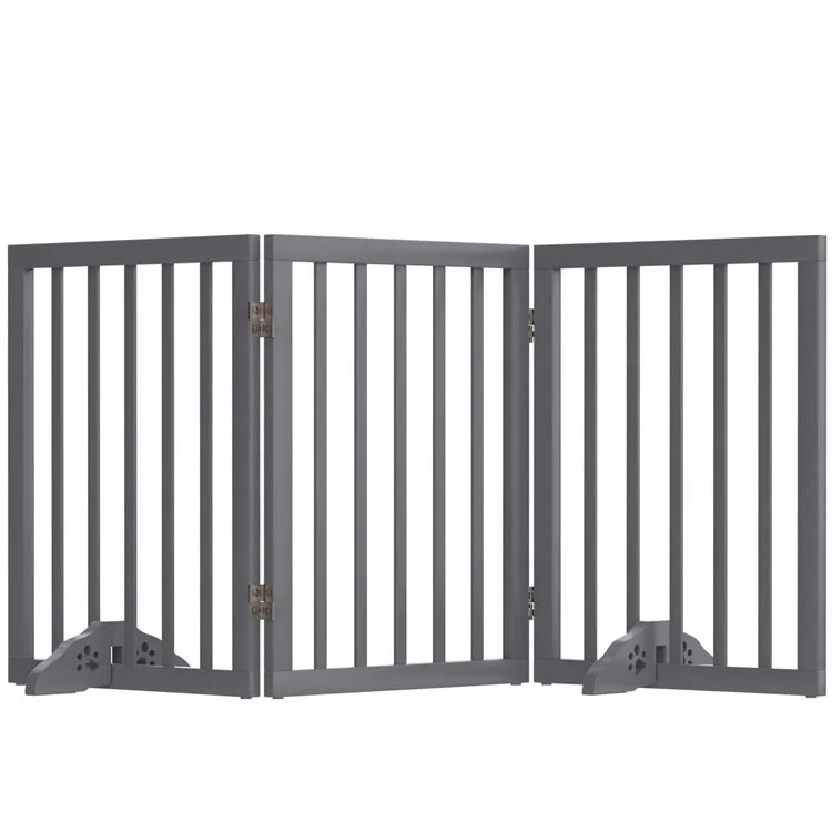 Indoor Gate Wholesale Free Standing Folding Wood Pet Gates For Dog ...