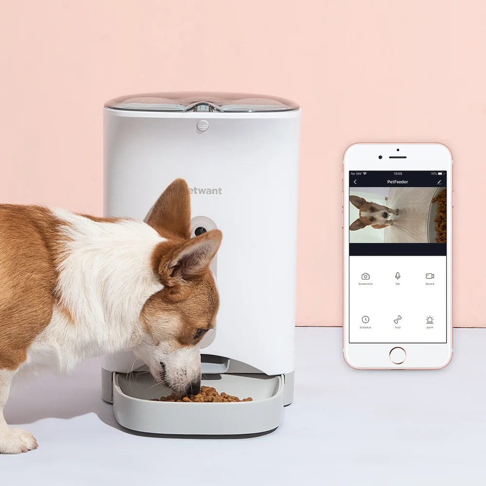 Phone App Remote Control Smart Wifi Pet Feeder Camera Pet Food