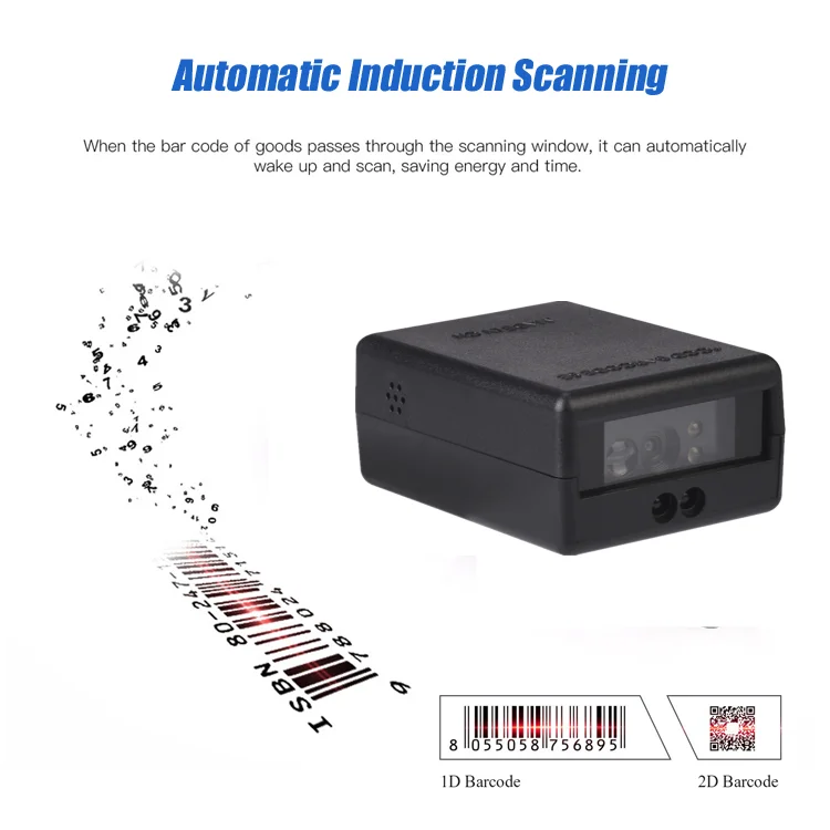 China Factory Supply 2D Mini Barcode Scanner Module Auto Sensor QR Code Reader for Kiosk