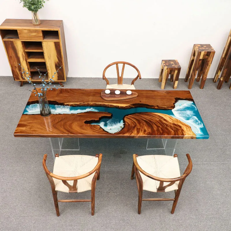 wood epoxy resin table